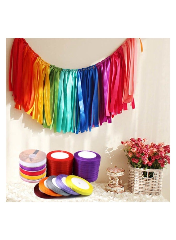 Promass-European Wedding Parties Decorations Coloured Silk Satin Ribbon Polyester Webbing Invitation Card - Image 2