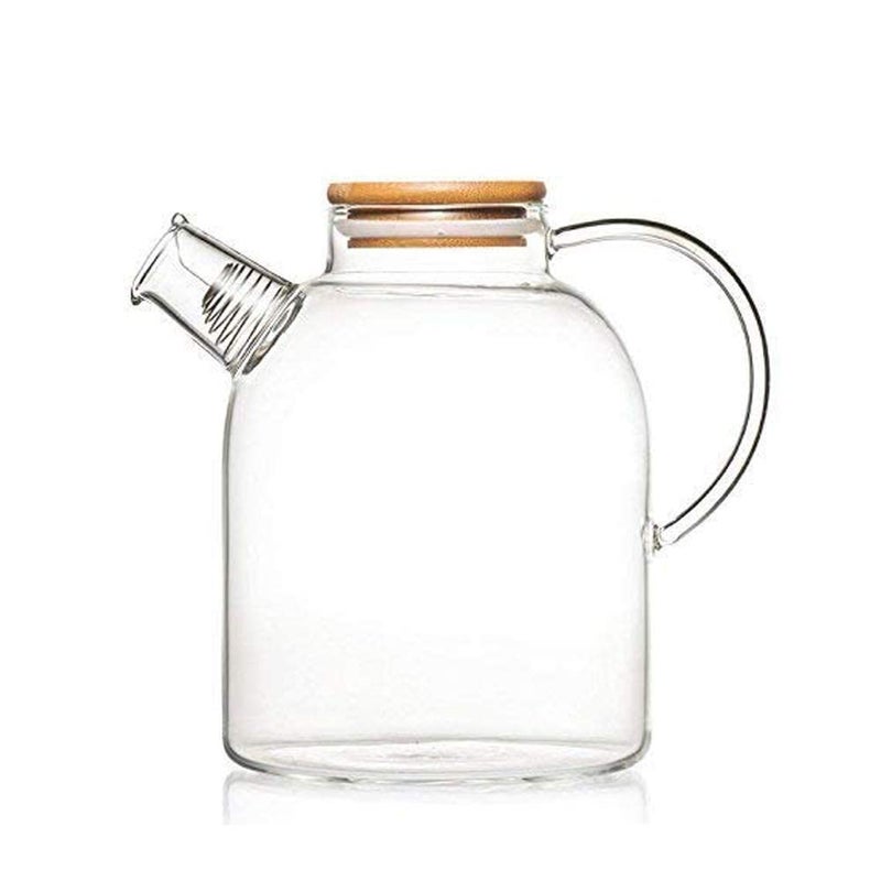RAAHA Glass Teapot with Infuser Heat Resistant Glass Kettle for Loose Leaf and Blooming Tea Microwave and Stovetop Safe Ideal for Hot and Cold Water Multicolor Pack of 1 - Image 5