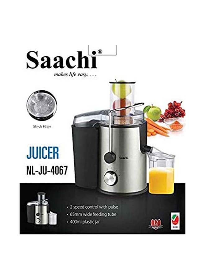 ساتشي ماكينة عصر مع إناء 400 ml 500 W NL-JU-4067 فضي - Image 2