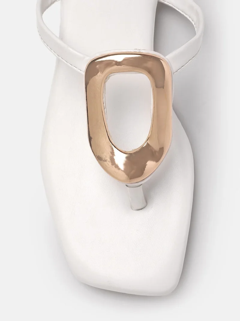 ZORIWORLD AURA White Flats for Women Perfect for Parties & Special Events