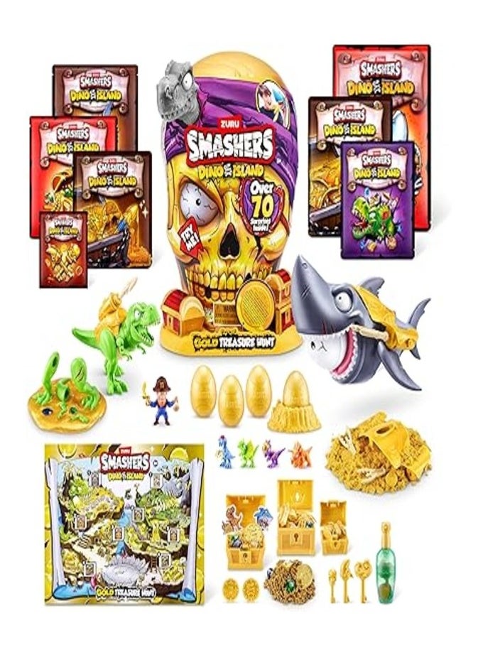 ZURU ZURU Smashers Dino Island Gold Treasure Hunt – 70+ Surprises, Rare Dino Toy, Dig & Discover Fun  - Image 5