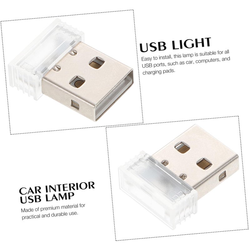 4pcs USB Ice Car Atmosphere Lights Low Power Consumption Soft Glow for Home Hotel and Vehicle Use - Image 4