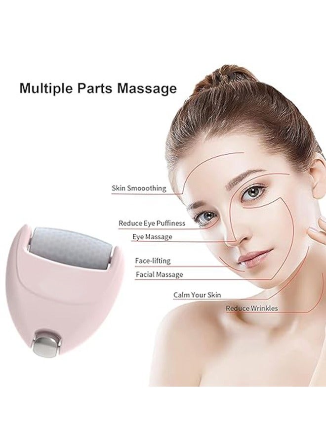 Generic Facial Ice Roller, Two Size Ice Roller for Facial Female Daily Care,Face Massager, Face Beauty Device， Face & Neck Massage, Anti Wrinkle Skin Tightening Reduce Double Chin Skin Care Tools，A Good Gift for Friends, Daughters, Lovers, Moms, Grandma (Pink) - Image 4
