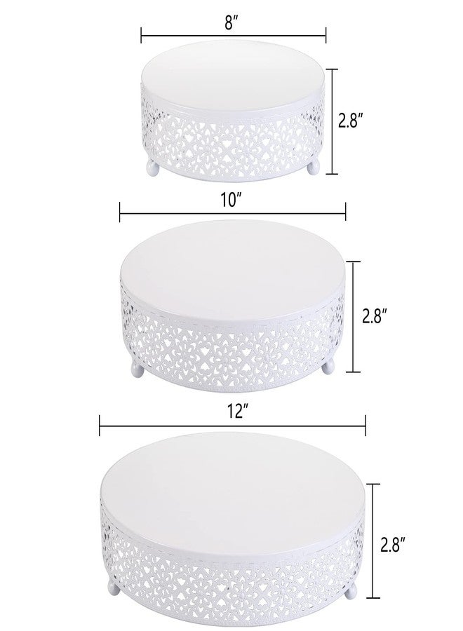 هيدوم طقم هيدوم مكون من 3 حوامل كيك، حوامل عرض حلويات، حوامل كيك دائرية معدنية، أطباق عرض حلويات الكب كيك، مناسبة لحفلات الزفاف والمناسبات وأعياد الميلاد - Image 4