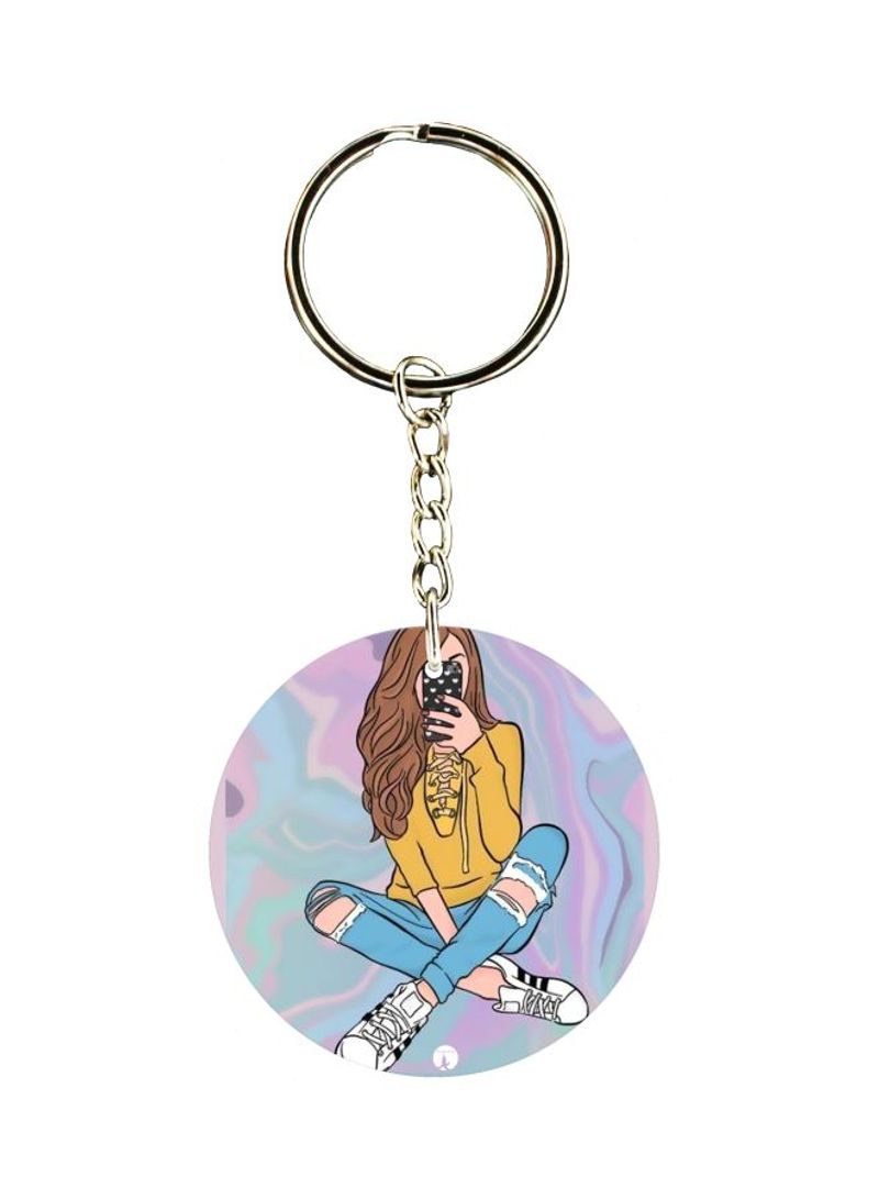 Printed Single Sided Keychain