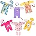 WONDOLL 6 Sets 1416 Inch Baby Doll Clothes New Born Doll Outfits with Rompers Accessories for 16inch Soft Body Dolls No Doll - Image 4