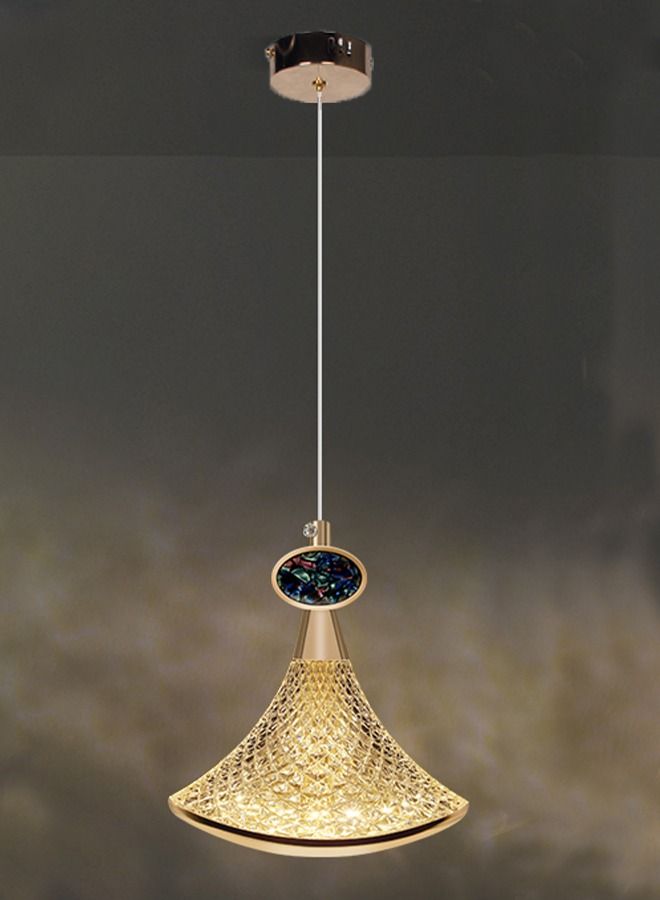 Best Power Acrylic LED Ceiling Light with 3 Lighting Levels 6919 - Dimmable LED Hanging Lamp for Indoor Lighting - Modern Gold Design Perfect Choice for Living Rooms Dining Rooms or Bedrooms - Image 2