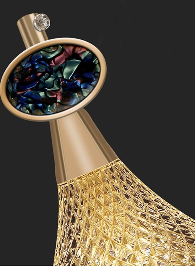 Best Power Acrylic LED Ceiling Light with 3 Lighting Levels 6919 - Dimmable LED Hanging Lamp for Indoor Lighting - Modern Gold Design Perfect Choice for Living Rooms Dining Rooms or Bedrooms - Image 3