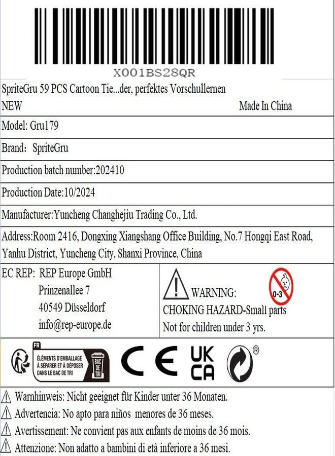 SpriteGru 60 PCS Cartoon Animals Zoo Magnets for Toddlers Kids, Perfect Preschool Learning - Image 4
