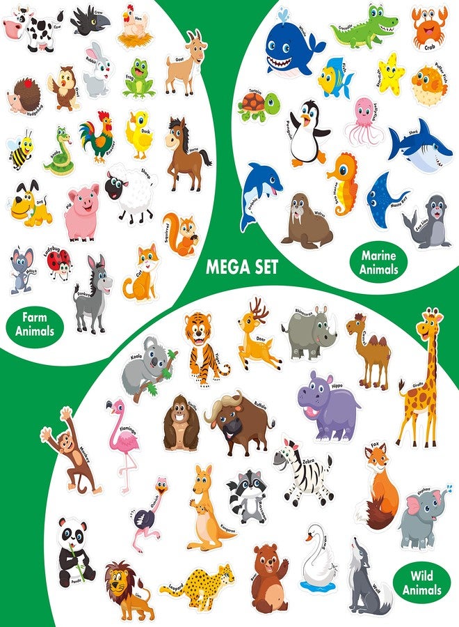 SpriteGru 60 PCS Cartoon Animals Zoo Magnets for Toddlers Kids, Perfect Preschool Learning - Image 5