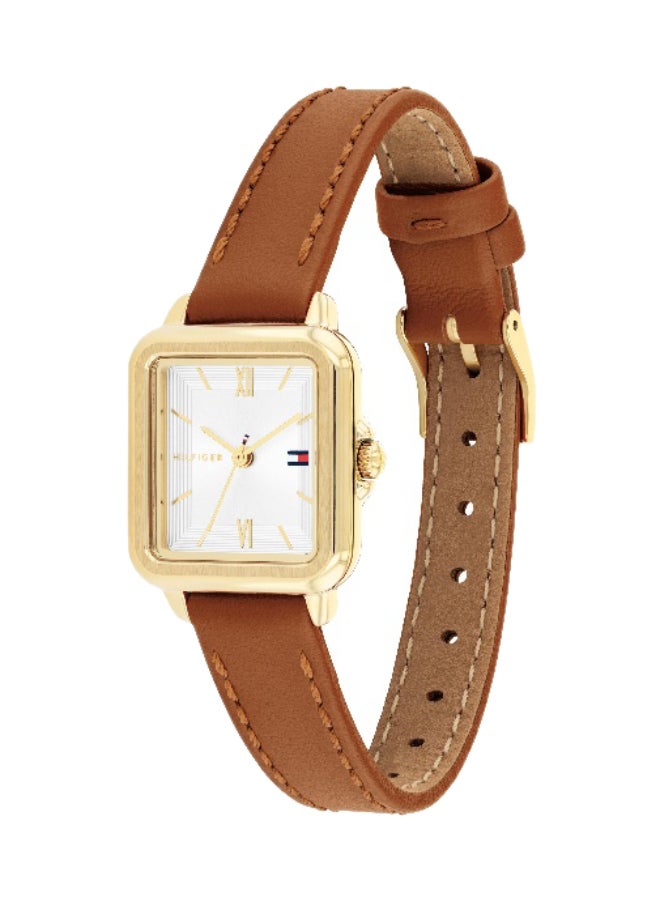 Tommy Hilfiger Women's Quartz Watch with Silver Dial and Tan Leather Strap - 1782859 - Image 1