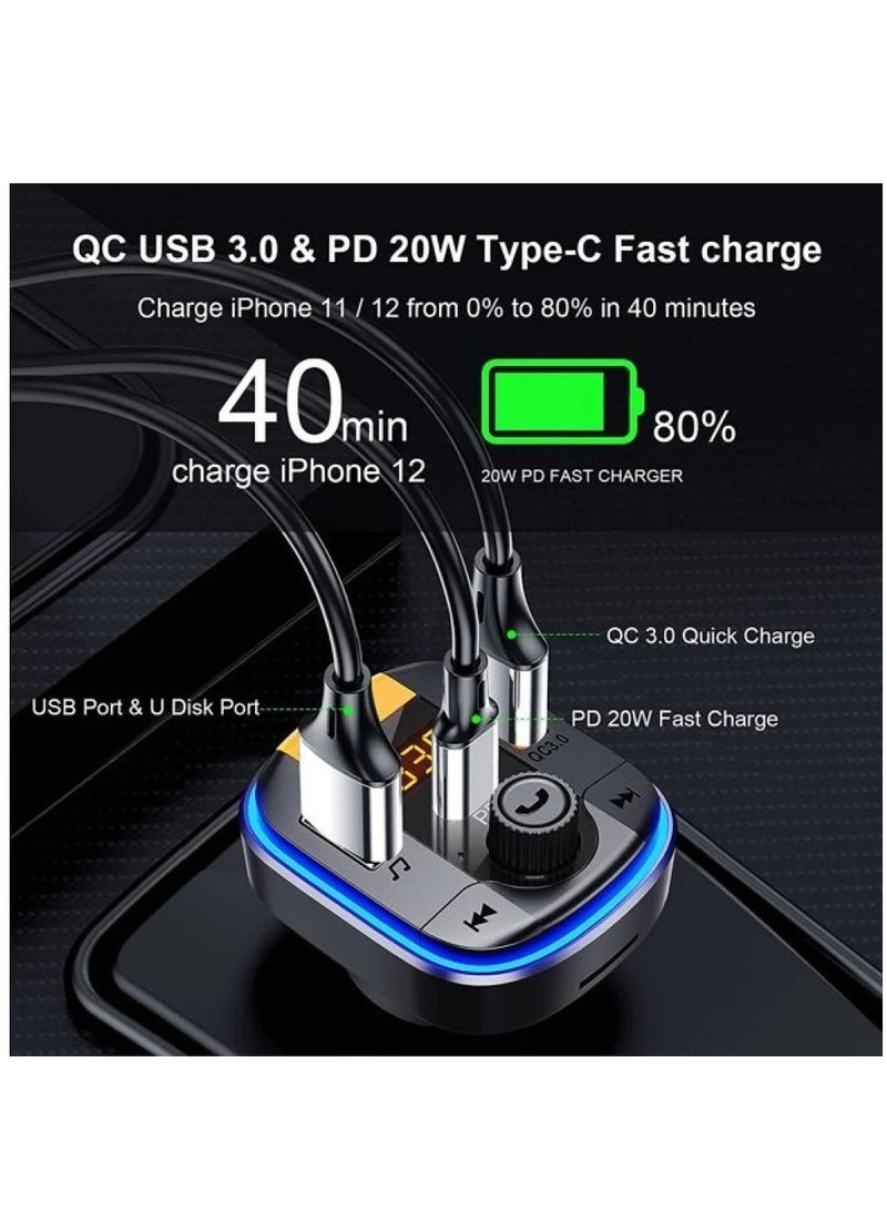 Bastec "Experience Seamless Connectivity on the Go with the BC1806 Car Charger featuring FM Transmitter and Bluetooth Integration" - Image 3