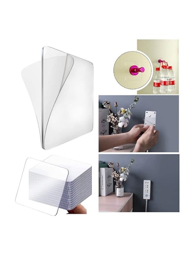 YJ 100pcs Double Sided Tape Double Sided Sticker Nano Tape Clear Double Sided Tape Home Office Supplies Wall Tape 5×5cm Clear - Image 3
