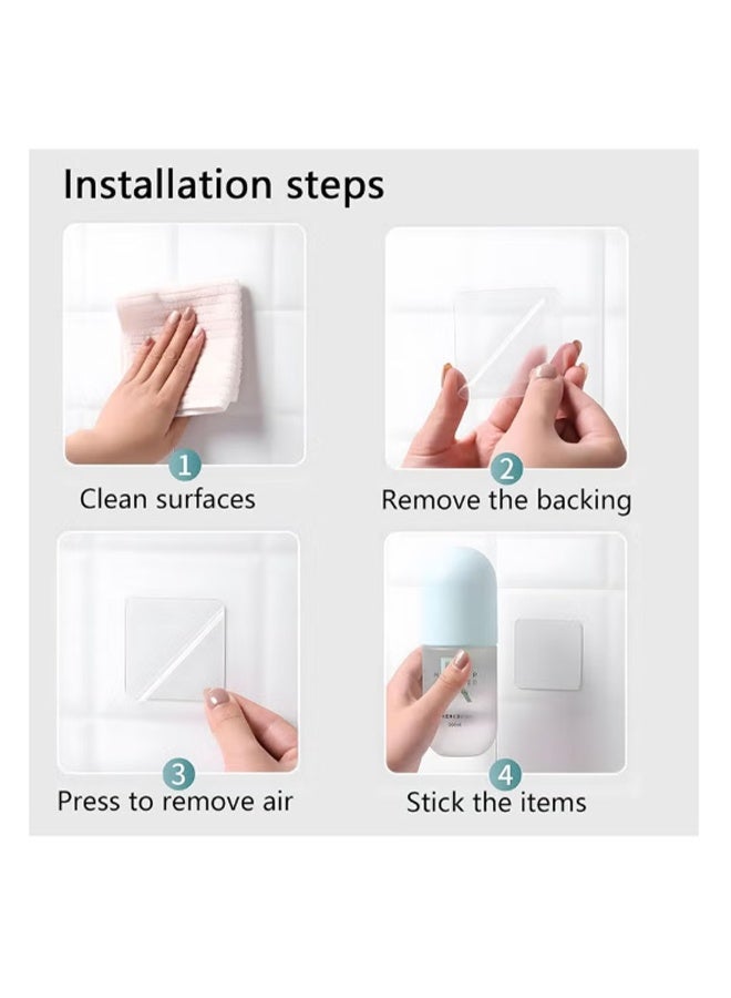 YJ 100pcs Double Sided Tape Double Sided Sticker Nano Tape Clear Double Sided Tape Home Office Supplies Wall Tape 5×5cm Clear - Image 5