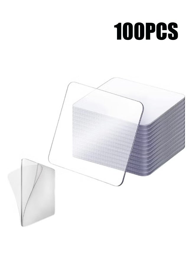 YJ 100pcs Double Sided Tape Double Sided Sticker Nano Tape Clear Double Sided Tape Home Office Supplies Wall Tape 5×5cm Clear - Image 1