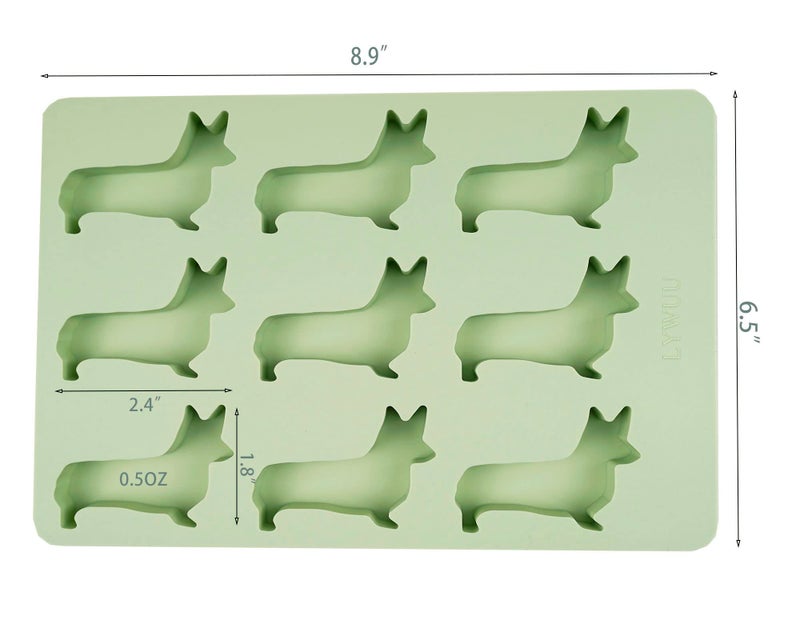 LYWUU Welsh Corgi Dog Silicone Ice Cube Tray and Treat Mold, Corgi Gifts for Corgi Lovers, Birthday Gifts Mother's Day Father's Day Christmas Day Gifts for Men Women Dog lovers - Image 2