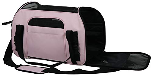 EliteField Soft Sided Pet Carrier (3 Year Warranty, Airline Approved), Multiple Sizes and Colors Available (Medium: 17" L x 9" W x 12" H, Pink) - Image 3