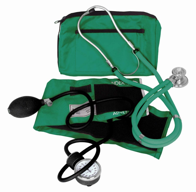 Dixie EMS Blood Pressure and Sprague Stethoscope Kit - Green - Image 1