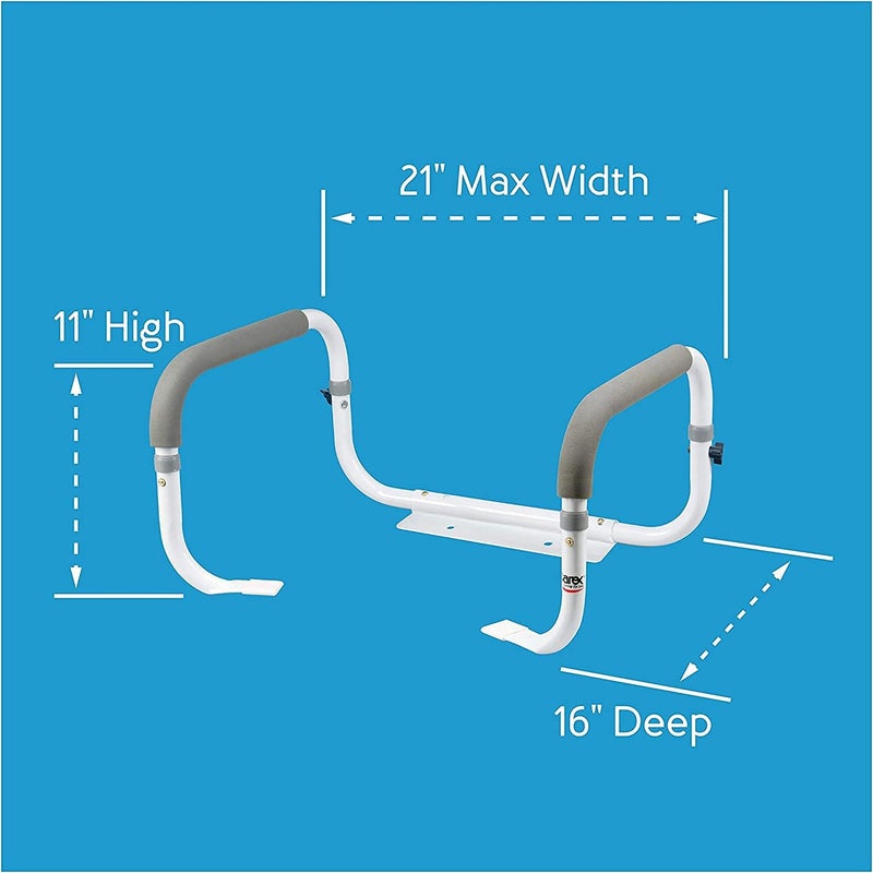 Carex Toilet Safety Frame with Adjustable Width - Toilet Safety Rails for Elderly and Handicap Support - Image 5