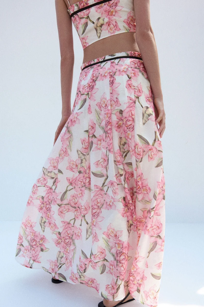 H&M Linen-blend crop top