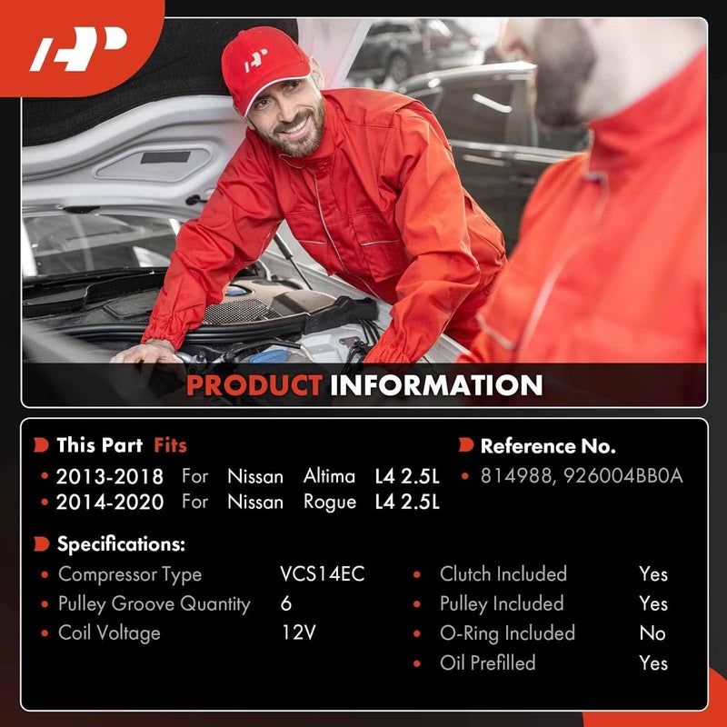 A-Premium AC Compressor with Clutch for Nissan - Image 2