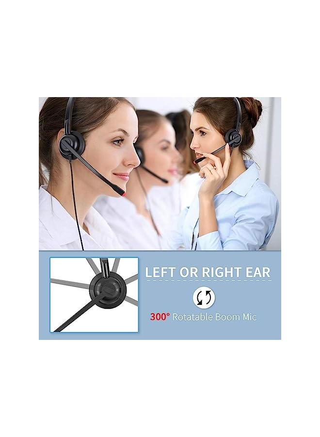 erorex Usb Headset With Microphone Noise Cancelling Mic Pc Laptop Computer Headphone For Home Office Online Class Skype Zoom  - Image 2