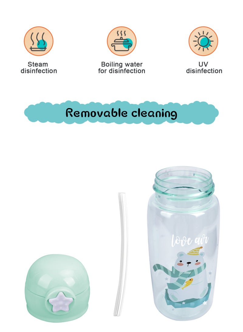 URbazaar Water Bottle for Kids With Straw & Handle - 19 oz BPA Free Kids Water Bottles, Spill Proof Cups for kids, Easy-Clean, Water Bottle With Straw,Kids Water Bottle For School,toddler water bottle - Image 5