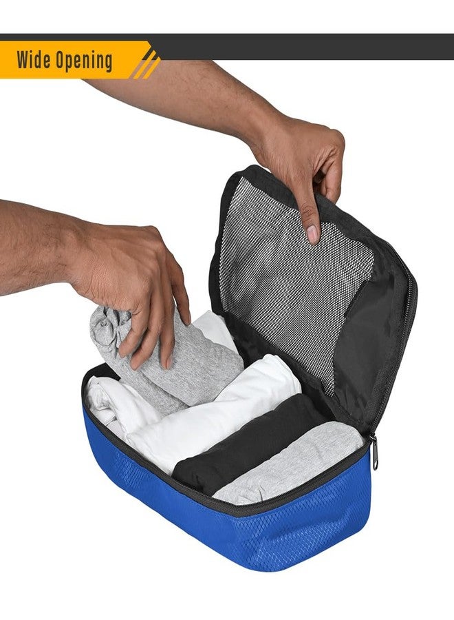 ViaTerra Packing Cubes: Travel Organizer Pouch and Packing Bag - Efficient Luggage Solution with Travel Pouch Bag and Toiletry Pouch (Blue, Oblong) - Image 5