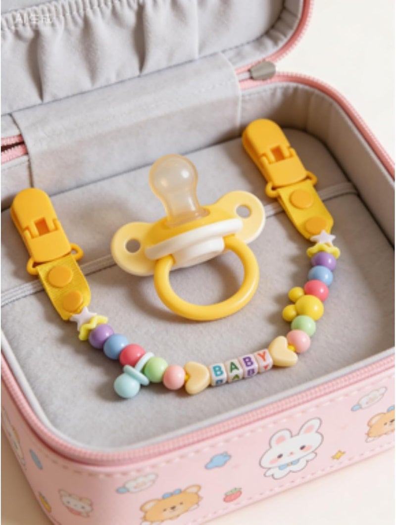 Baby Pacifier Clip with Beads - Anti-Drop Chain for Infants - Image 3