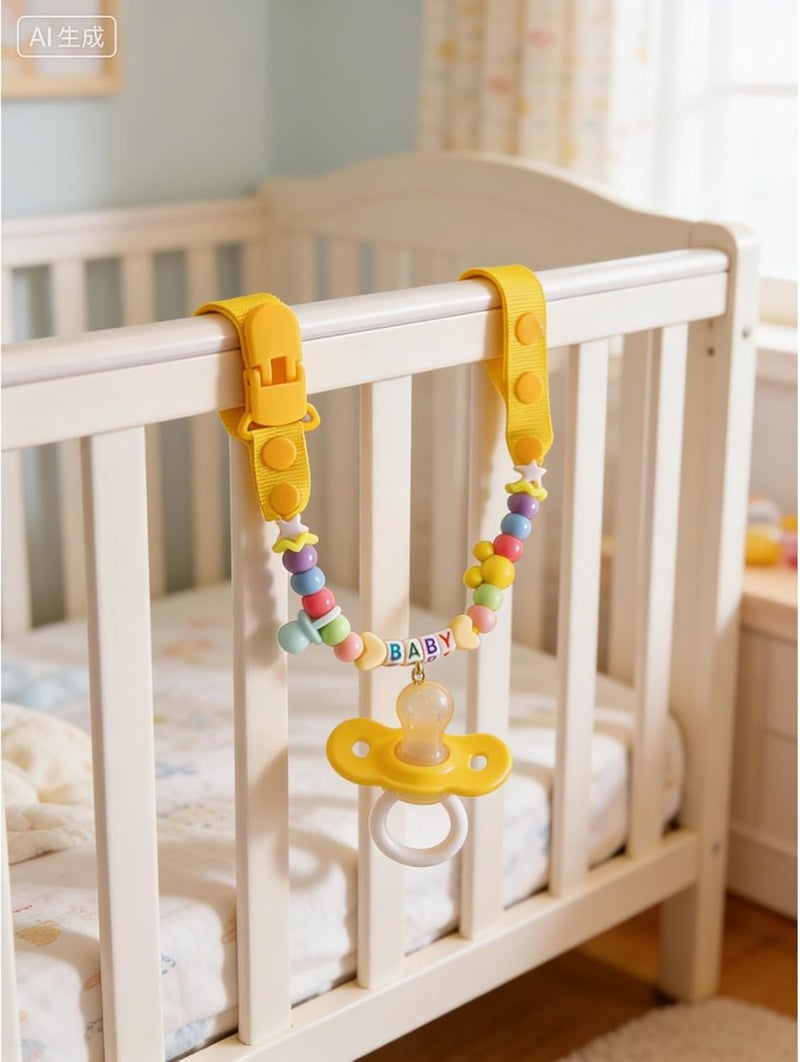 Baby Pacifier Clip with Beads - Anti-Drop Chain for Infants - Image 2