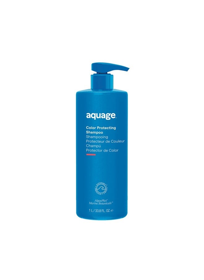 Aquage AQUAGE. Color Protecting Shampoo, Contains AlgaePlex Marine Botanicals to Help Seal In Color and Provide Gentle Cleansing, 33.8 oz  - Image 1