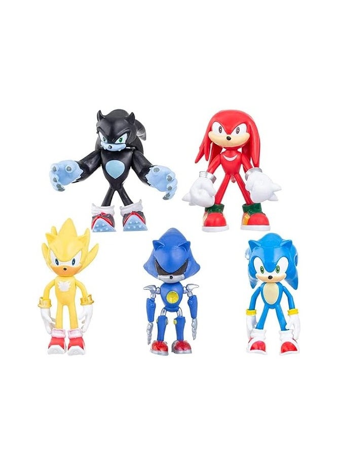 SONIC - Sonic The Hedgehog Action Figures 4.7'' Tall sonic figures toys Joint Movable Playsets Perfect Kids Cake Toppers Gifts - Image 1