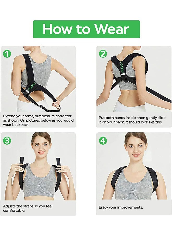 BONITO Back Support Brace,Posture Corrector Brace, Back Support Straightener, Adjustable Back Shoulder Posture Corrector, Relieves Pain Stress and Fatigue with Neck Shoulder Clavicle and Spine Alignment,Helps Relieve Neck, Upper Back and Shoulder Pain, Back Posture Corrector for Kids Adult  - Image 5