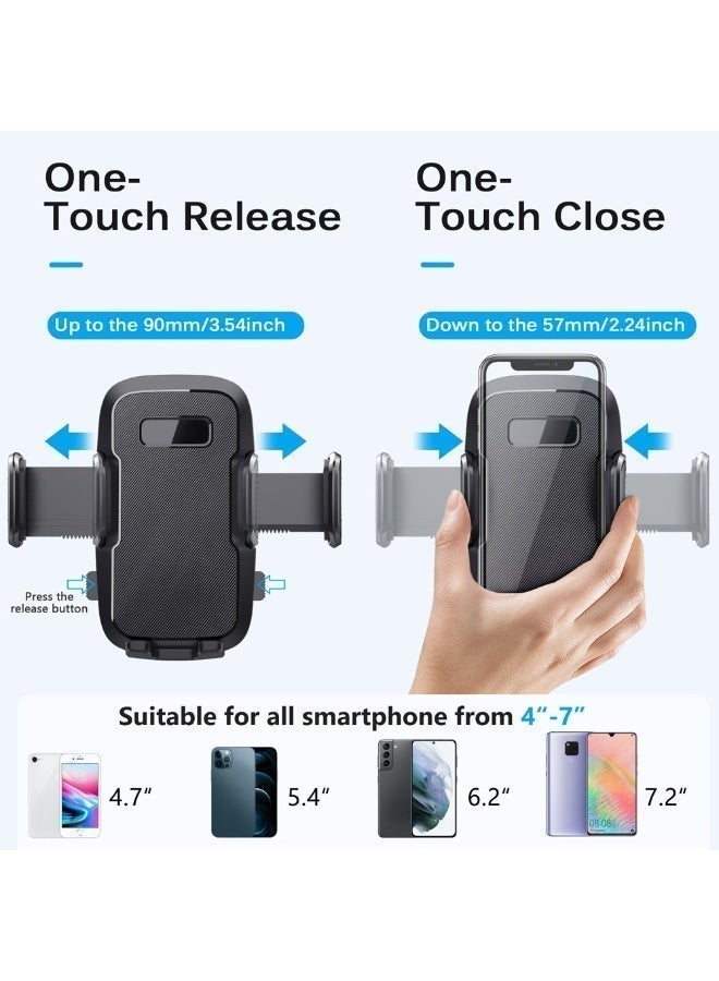 360° Rotatable Car Phone Holder with Strong Suction Cup, One-Hand Operation Dashboard Mount, Anti-Slip Secure Grip, Universal 4.7-7 Inch Compatible + Free LED Type-C Cable - Image 4