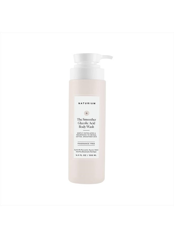 NATURIUM - The Smoother Glycolic Acid Exfoliating Body Wash, Soft & Smoothing Cleanser, 16.9 oz - Image 1