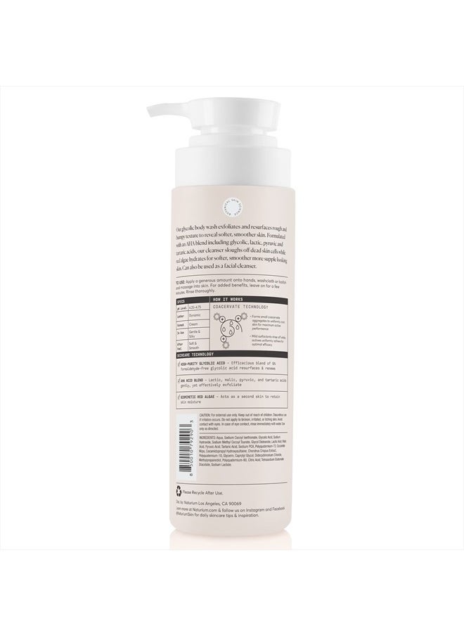 NATURIUM - The Smoother Glycolic Acid Exfoliating Body Wash, Soft & Smoothing Cleanser, 16.9 oz - Image 1
