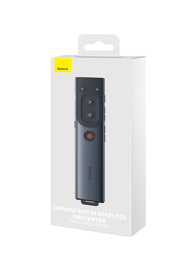 Baseus Spotlight Wireless Presentation Remote, 2.4 GHz USB-Receiver, Digital Laser Pointer, 50-Meter Operating Range, Dual Laser Mode compatible for PC/Mac/Android/iOS Grey - Image 2