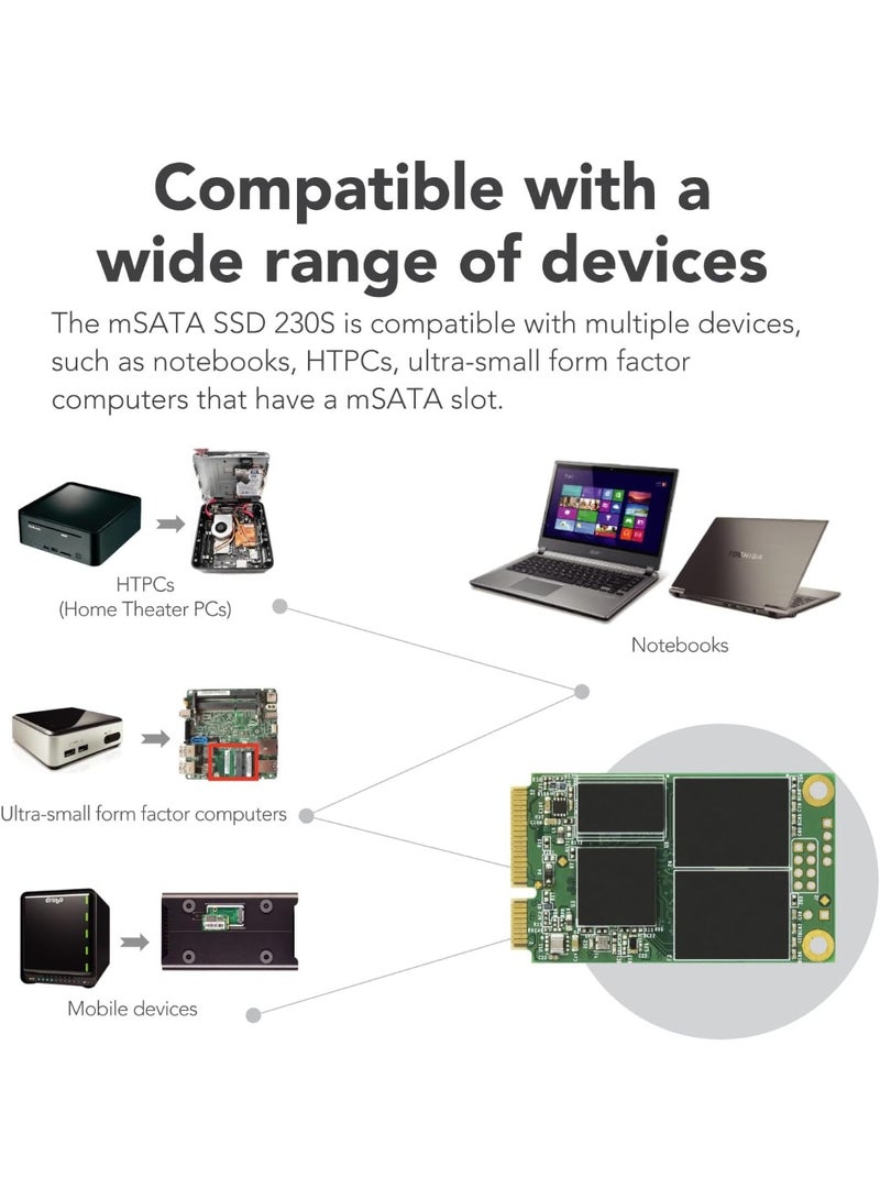 وحدة تخزين SSD mSATA سعة 512 جيجابايت – سرعة عالية وأداء قوي – مثالية لتسريع اللابتوب والكمبيوتر الصغير - Image 2