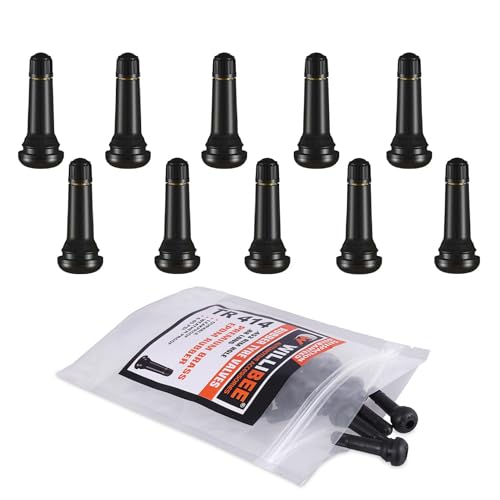 WILLIBEE TR414 Tyre Valve Stem, EPDM Rubber Tubeless Tire Valve Stem for Car (TR414-10Pcs) - Image 1