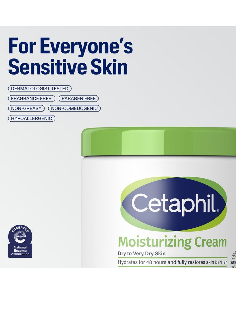 Cetaphil Ultimate Aloe Moisturizing Cream, Sensitive Skin | Provides 48-Hour Hydration | Face & Body Cream 566grams - Image 4