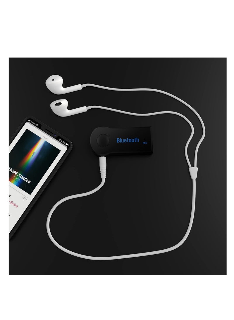 واي آند دي Bluetooth Adapter for Car Aux Wireless 4.0 Adapters, 2 Pcs Low Latency Noise Cancelling Audio Receiver Home Stereo,Wired Headphones,Hands-Free Call,Dual Device,Connection,Speakers,Black  - Image 5