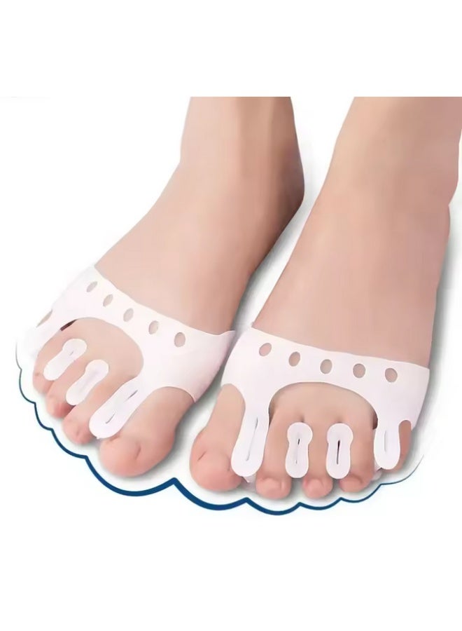 Pair of Medical Silicone Gel Toe Separators - Bunion, Hallux Valgus, and Hammer Toe Corrector - Toe Straightening, Pain and Pressure Relief - Suitable for Men, Women, and Athletes - One Size - Image 2