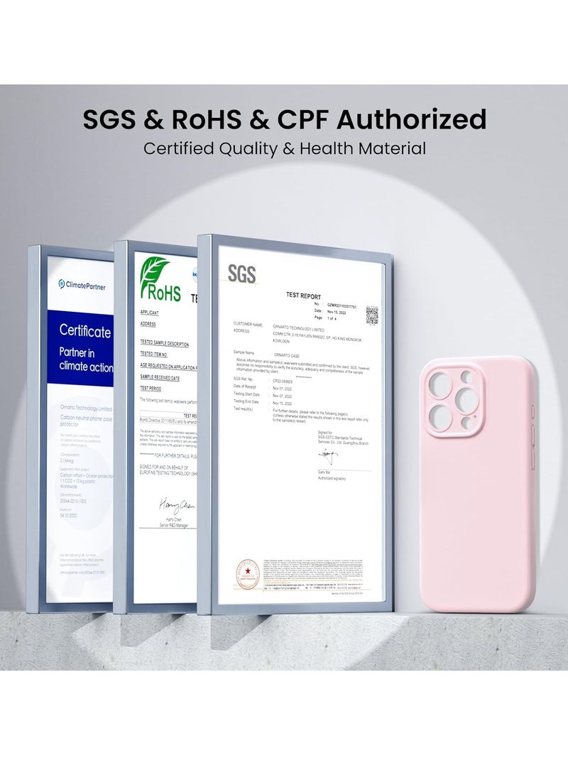 ELTRAZONE Compatible with iPhone 15 Pro Max Case Shockproof with 2pcs Screen Protectors, Waterproof Liquid Silicone Rubber Full Cover Protective Case for iPhone 15 Pro Max 6.7 inch-Pale Rosette - Image 5