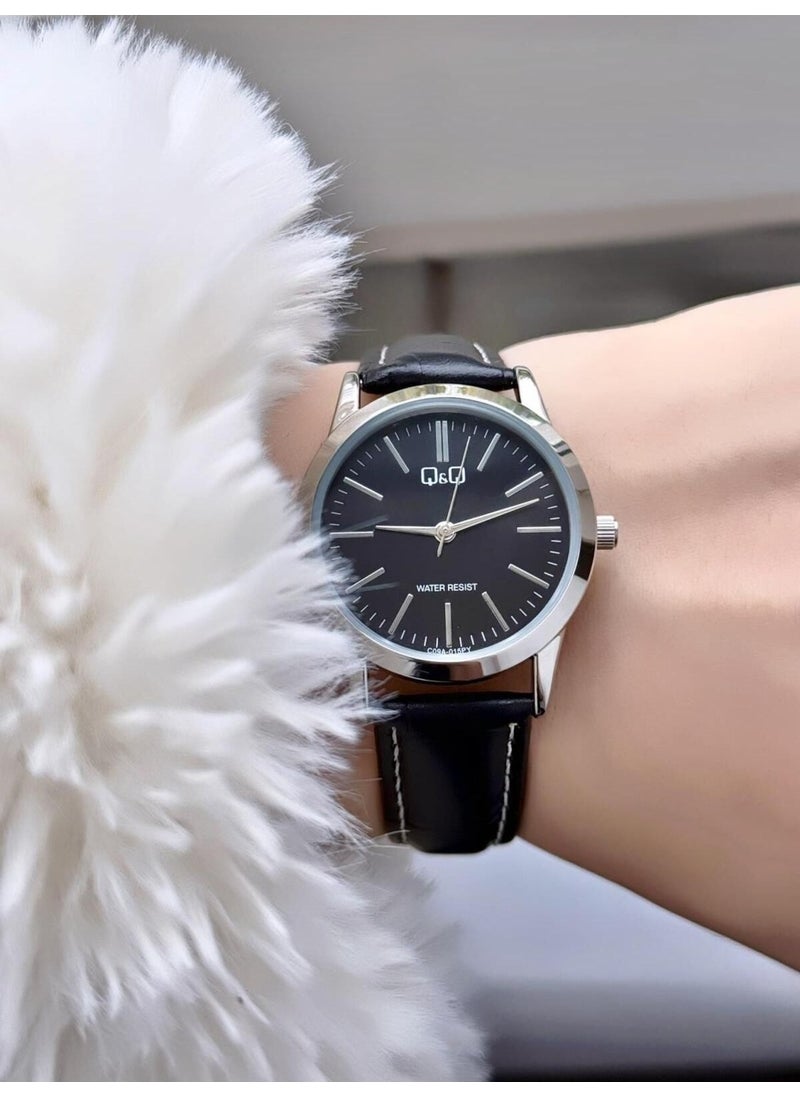 Q&Q Elegant Slim Case Women's Leather Band Wristwatch  - Image 2