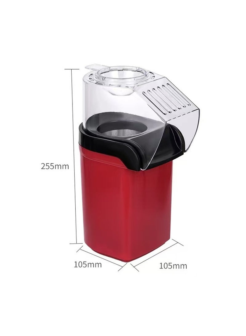 ليون هوم آلة صنع الفشار بالهواء الساخن، آلة صنع الفشار الكهربائية الصغيرة للأطفال، وعاء داخلي غير لاصق، لا حاجة للزيت والماء، مناسبة للعائلات والمقاهي والمطاعم والتجمعات، لون أحمر - Image 5