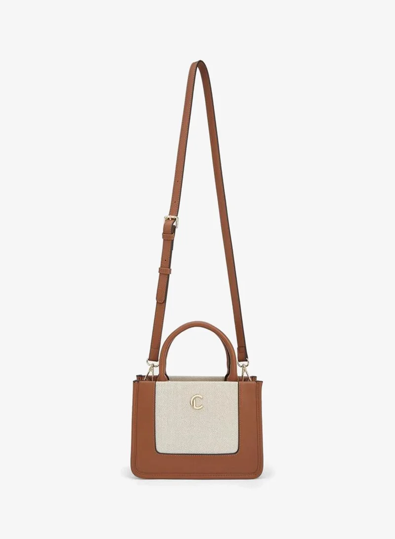 Le Confort Textured Canvas Mini Tote Bag With Detachable Strap