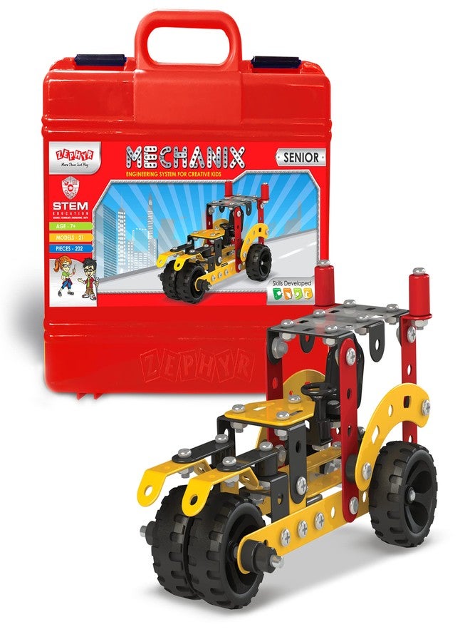Mechanix Senior Smart Bag, 202 Pieces 21 Models Metal Construction Set, STEM/STEAM Educational Toy, Made in India for Boys and Girls Age 7+ - Image 1
