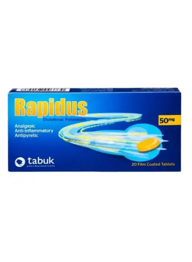 Rapidus 50mg Tabs 20's (Diclofenac)