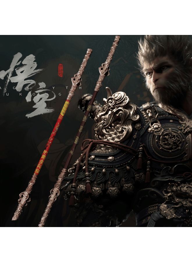 Black Myth Wukong Ruyi Gold-banded Cudgel Qi Tian Da Sheng Telescopic Boutique Wukong Mask Game Toys Wholesale-Specifications:Black Wukong Ordinary Telescopic Belt With Gold Hoop  - Image 3