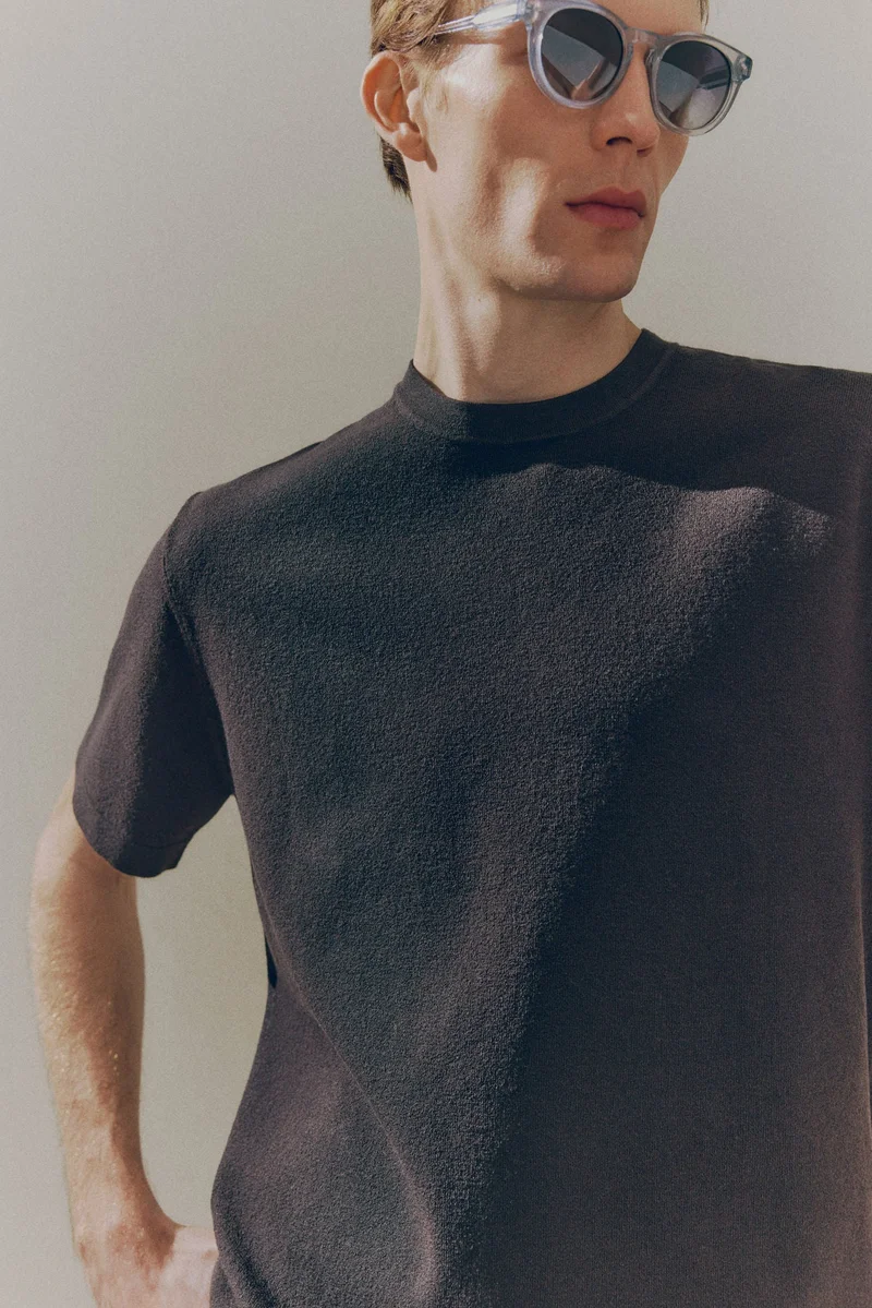 H&M Regular Fit Knitted T-shirt